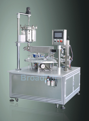 Full Automatic Paste Mascara Filling Machine with Turntable / smooth surface